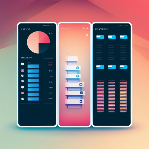 vector database, technology, futuristic, sleek design, clean lines, minimalism, vibrant colors, digital illustration, data visualization