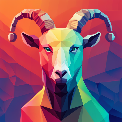 Abstract art, Vector graphics, Low-poly style, Robotics, Animals, Goats, Small, Geometric shapes