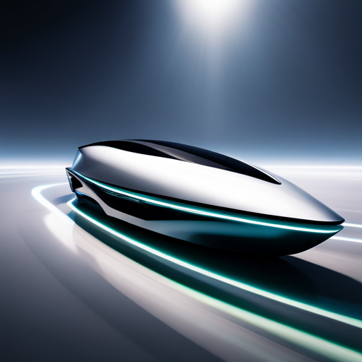 futuristic technology, personal aircraft, sleek design, innovative materials, aerodynamic shape, metallic finishes, electric propulsion, autonomous navigation, advanced avionics, cyberpunk influence, neon lighting