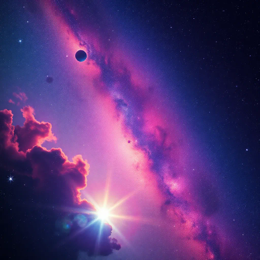 cosmic expanse, celestial bodies, nebulae, swirling galaxies, milky way, ethereal glow, deep space, infinite universe, starlight, cosmic dust, vibrant colors, ultraviolet hues, star clusters, cosmic horizon, futuristic vision, surrealism, astro-art, luminous orbs, galactic arm, stellar winds, expansive void, astronomical elements, cosmic mystery, interstellar travel, astral phenomenon, cosmic narrative, sci-fi influences, extraterrestrial, enigmatic depths, galactic energy, awe-inspiring vastness