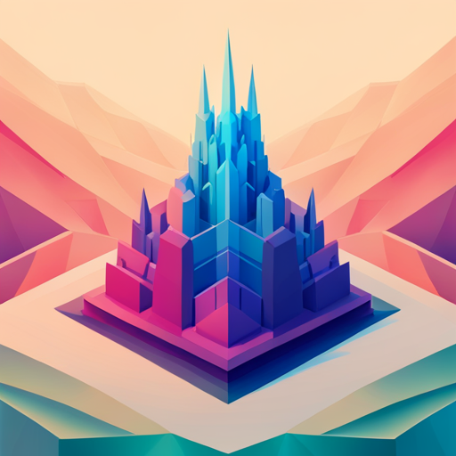 vector art, generative graphics, exploration, minimalism, geometric shapes, depth, vibrant colors