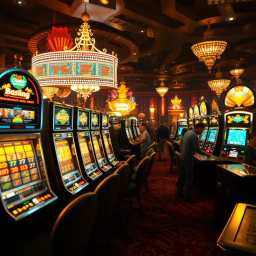 casino game, hyper-realistic, dazzling lights, glimmering slot machines, chips, vibrant colors, Monet's brushstrokes, chiaroscuro lighting, dynamic composition, luxurious velvet textures, mid-century modern influences, playful atmosphere, immersive realism, reflective surfaces, high contrast, bustling crowd, emotional tension, opulent golds, strategic elements, kaleidoscope of shapes, intricate details, perspective shift, artistic metamorphosis, art deco inspiration, cinematic framing, surreal movement, cultural fusion, thematic exploration, conceptual depth