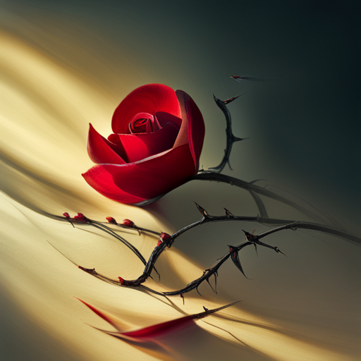 macro photography, romanticism, petals, rich red, thorns, delicate, sensuous, emotions, beauty, fragility