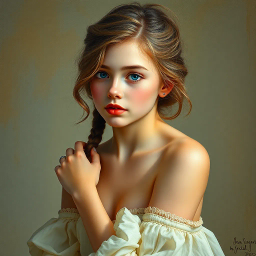 adorable heroine, full figure, photorealistic rendering, hyper-realistic textures, soft lighting, vibrant palette, harmonious composition, ethereal mood, contemporary artistry, fine details, expressive gaze, dynamic pose, whimsical aura, gentle movement, enchanting allure, intricate patterns, subtle tones, contemporary influences, captivating expression, elegant posture, captivating presence, dreamy atmosphere