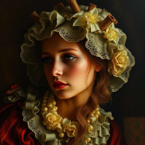 hyper-realism, detailed textures, chiaroscuro lighting, vibrant colors, Rembrandt influence, meticulous detail, natural light, atmospheric depth, emotional resonance, lifelike depiction, intricate composition, smooth gradients, realistic textures, expressive portraits, soft focus, dimensional accuracy, dynamic range, capturing essence, high detail, refined realism