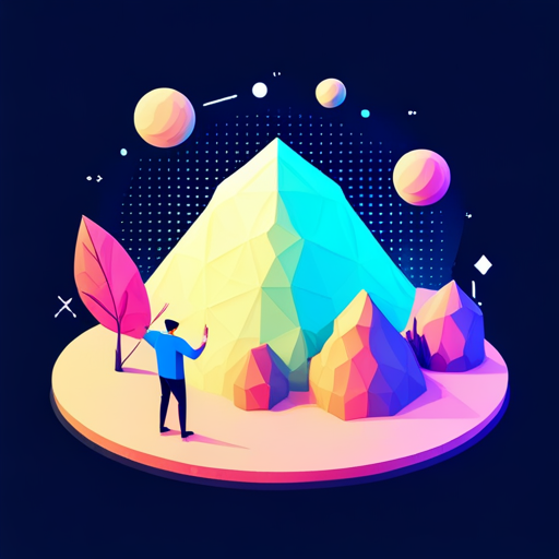 low-poly, news, AI, signal, app icon, geometric shapes, technology, digital art