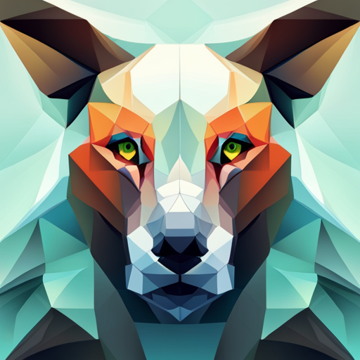 abstract, vector, goat, robot, futuristic, neon, glitch, surrealism, cyberpunk, geometric shapes, vivid colors