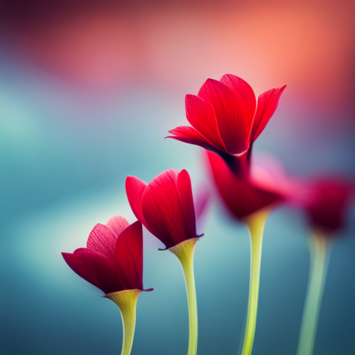 close-up, macro, petals, vibrant red, romantic, nature, detail, contrast, soft focus, bokeh, beauty, elegance