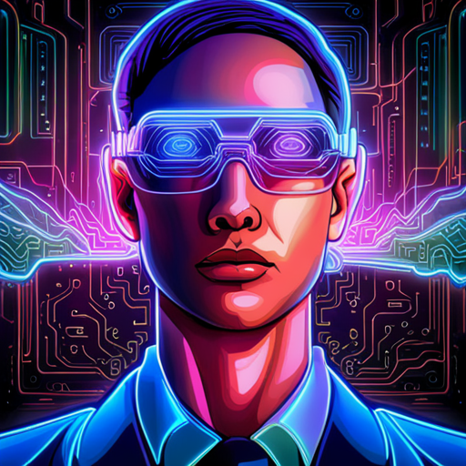 cyberpunk, neon, futuristic, AI, robotics, technology, coding, programming, virtual reality, synthetic, networked, data-driven, machine learning, algorithmic, automation, circuitry, cybernetic, dystopian