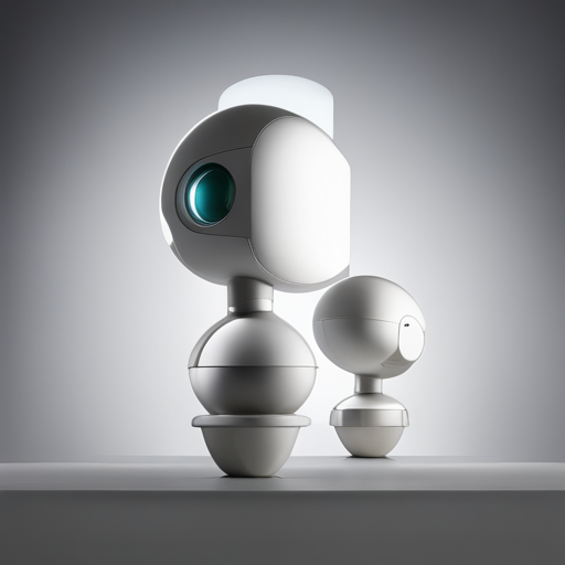 front-facing, tiny, cute, robot, abstract, symbol, logo, white-background, polygonal, geometric-shapes, digital-art