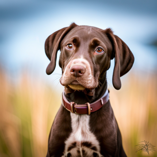 nature, animals, photography, portrait, dog, puppy, German shorthair pointer, cute, adorable, pet, wildlife, outdoor, playful, energetic, curious, german pointer puppy, sunlight, warm tones, close-up, furry, wagging tail, wet nose, expressive eyes