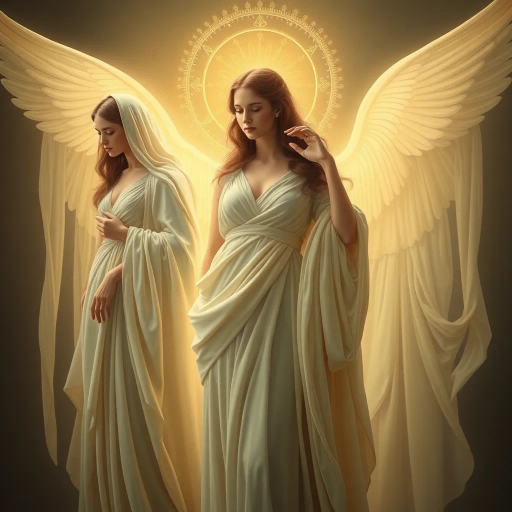 vestal virgins, ethereal beauty, neoclassical elegance, pagan rituals, soft ambient lighting, serene symmetry, ivory and gold hues, ancient Rome, flowing robes, divine femininity, intricate drapery, mystical aura, calm serenity, goddess-like poise, renaissance influences, high detail, sacred geometry, eternal flame, mythological narrative, spiritual grace, timeless transcendence, historical richness, subtle texture, reverent atmosphere, celestially inspired