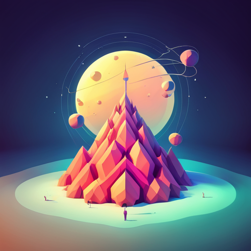 Low poly, geometric shapes, antenna, iconography, minimalism