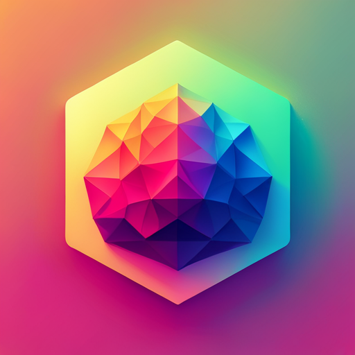 Low polygon, vector illustration, artificial intelligence, signal processing, noise reduction, mobile application icon, Dribbble design