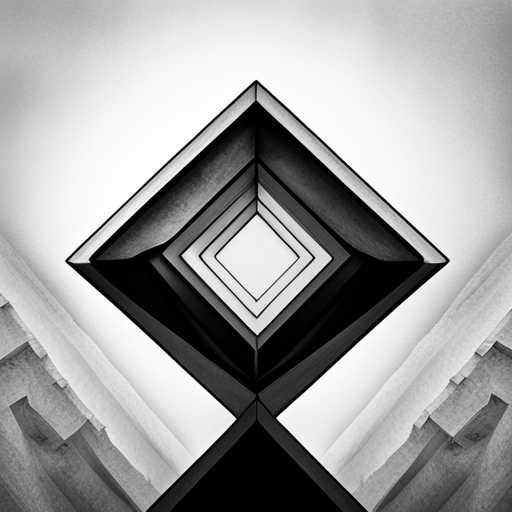 geometric shapes, symmetry, negative space, monochromatic, contrast, balance, simplicity, minimalism