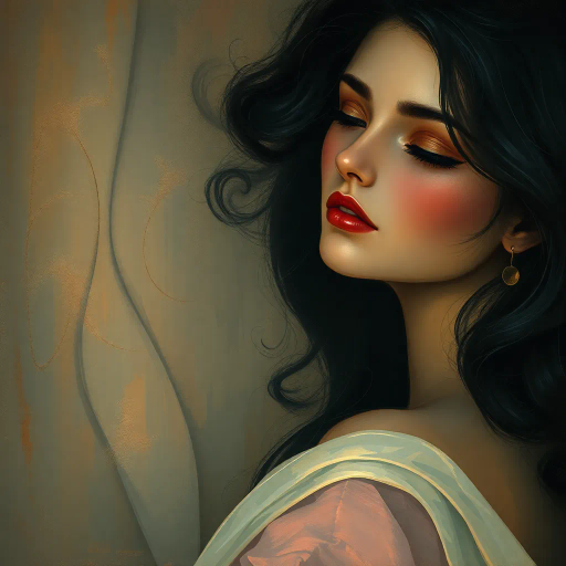 Renaissance, chiaroscuro, warm tones, oil painting texture, middle age, wisdom, contemplative atmosphere, Rembrandt influence, baroque, detailed features, soft brushstrokes, introspective mood, cultural depth, classical beauty, serene expression, timeless gaze, rich patina, flowing drapery, realistic depiction, layered composition, age-old elegance