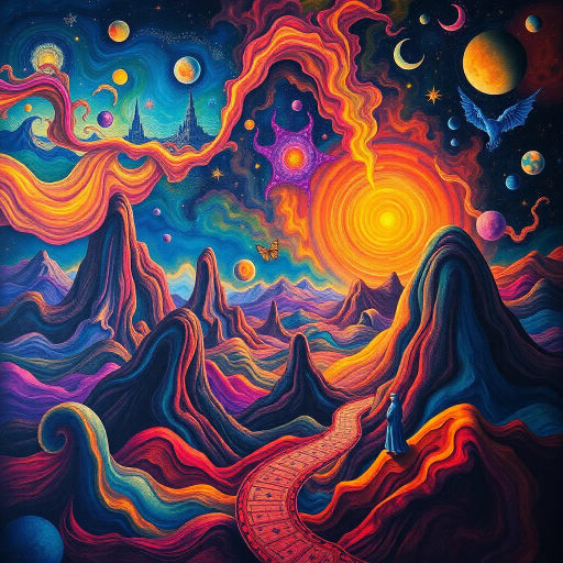 greeting, warmth, connection, vibrant color palette, surreal, Salvador Dali, abstract forms, luminous lighting, dynamic composition, emotive, expressive brush strokes, ethereal, modern twist, conceptual symbolism, interwoven patterns, digital manipulation, intricate textures, bold and vivid, imaginative, dreamlike atmosphere, innovative techniques, visual metaphor