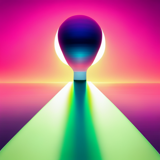 chromatic aberration, iridescent hues, neon glow, futuristic design, minimalist composition, high contrast, metallic shine, avant-garde, tech-inspired color palette