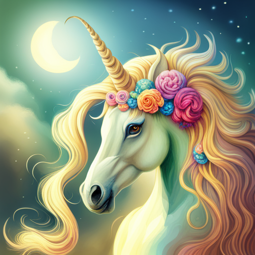 unicorn, flower, fantasy, magical, mythical, creature, nature, vibrant colors, whimsical, ethereal, dreamlike, surreal, fairytale, enchanting, delicate, graceful, mythical beast, flora, fauna, majestic, mystical, otherworldly, beauty, fantasy landscape, soft focus, fantastical elements fantasy-art