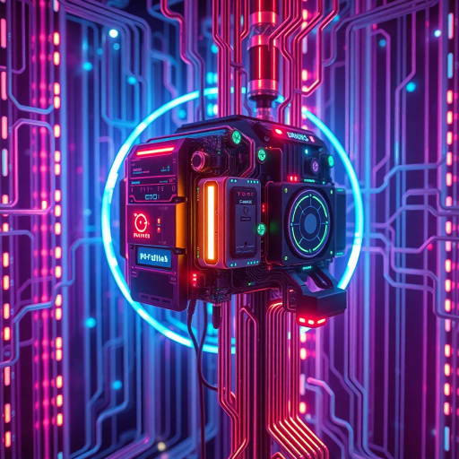 futuristic technology, photonic devices, intricate circuitry, hybrid materials, ethereal illumination, high-tech innovation, Victor Vasarely influences, cybernetic structures, glowing energy, spectral colors, dynamic composition, post-modern aesthetics, immersive atmosphere, experimental design, abstract interpretation, cutting-edge science, light refraction, transparent surfaces, radiant hues, advanced manufacturing, asymmetrical balance, sci-fi elements, seamless integration, radiant spectrum, technological evolution