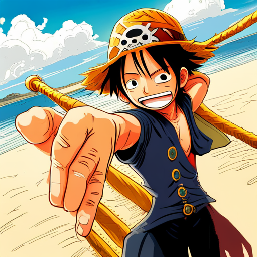 One Piece characters, vibrant colors, dynamic poses, action-packed scenes, epic battles, pirate adventure, intricate details, exaggerated proportions, comic book style, high energy, Shonen manga, emotional expressions, oceanic themes, devil fruits, straw hats, grand line, marine admirals, Yonko, character development, friendship, loyalty, dreams, determination, epic storytelling, large ensemble cast, mythical creatures, supernatural powers