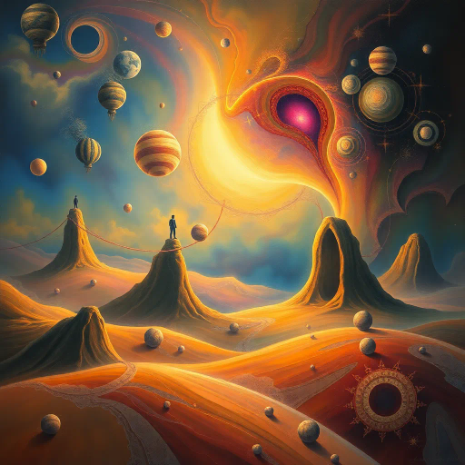 surrealism, Salvador Dalí, dreamlike landscape, soft lighting, vibrant colors, intricate patterns, abstract shapes, otherworldly, ethereal, mysticism, emotional expressionism, delicate textures, symbolic elements, blending realities, imaginative narrative, introspective, fluid movement, timeless essence, ethereal hues, enigmatic aura