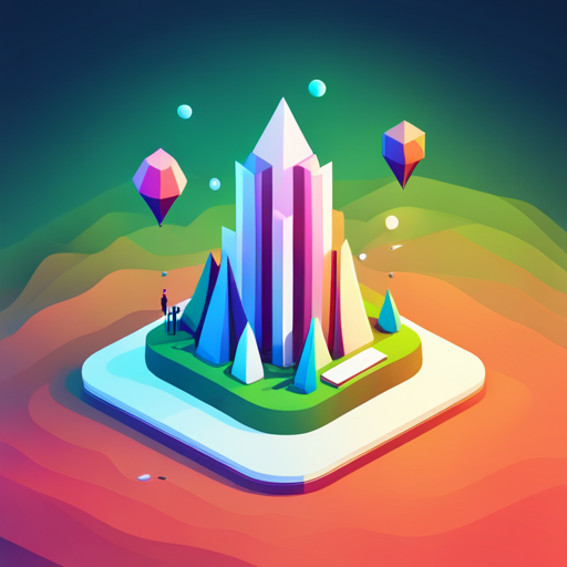 Low-poly, news, AI, signal, app icon, geometric shapes, technology, digital art