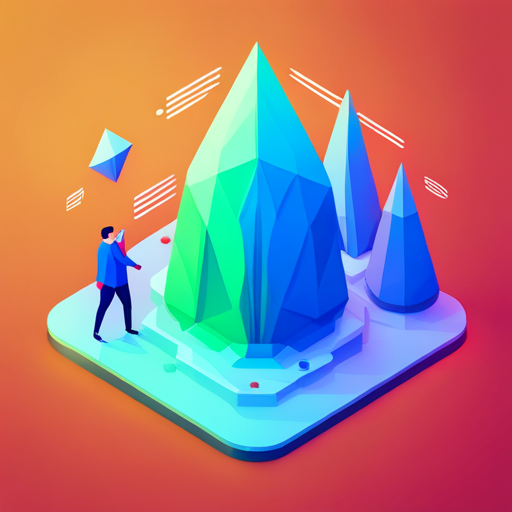 low-poly, news, AI, signal, app icon, geometric shapes, technology, digital futurism, cybernetics, minimalism, artistic representation