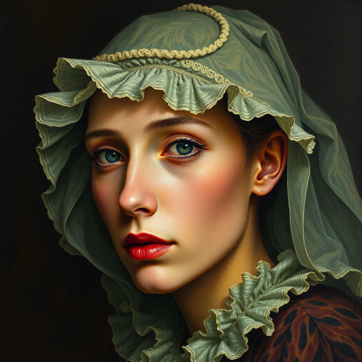 hyper-realism, detailed textures, chiaroscuro lighting, vibrant colors, Rembrandt influence, meticulous detail, natural light, atmospheric depth, emotional resonance, lifelike depiction, intricate composition, smooth gradients, realistic textures, expressive portraits, soft focus, dimensional accuracy, dynamic range, capturing essence, high detail, refined realism