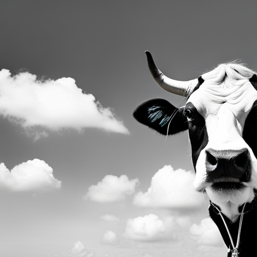 dairy, tab, brand, lactase, cow, black and white, blue sky, photographic