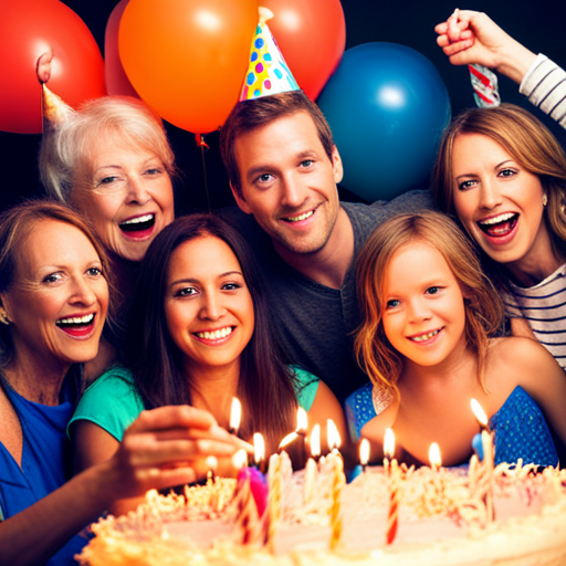 birthday picture, body of the mail, color, composition, lighting, emotion, perspective, movement, scale, framing