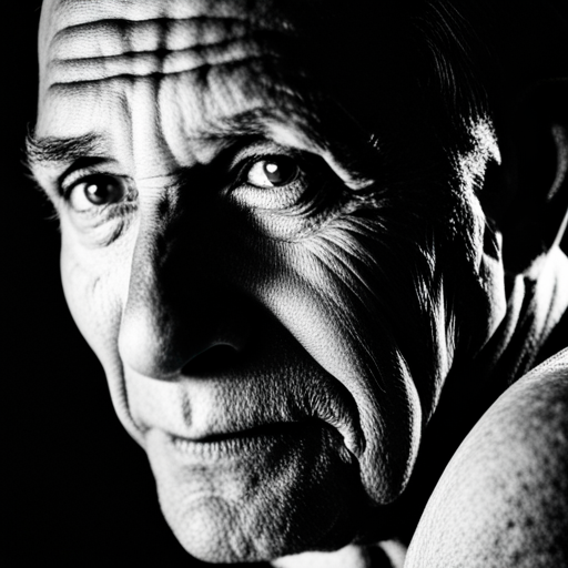 portrait, black and white, fine art, high contrast, dramatic lighting, wrinkles, masculinity, strength, character, monochrome