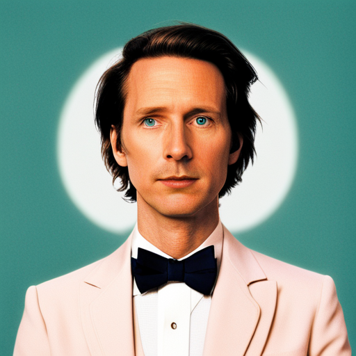 Wes Anderson films, vintage aesthetics, retro-futurism, melancholic, intimate, quirky characters, romantic, pastel colors, mid-century modern design, whimsical, playful, futuristic technology, artificial intelligence, human-robot relationship, love story