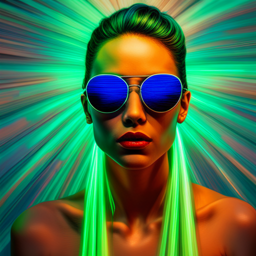 cyberpunk, futurism, distorted reality, metallic textures, neon lights, edgy vibes