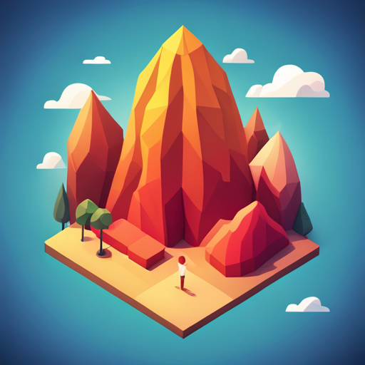 low poly, geometric shapes, fire emoji, icon design