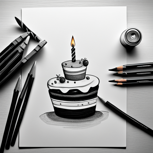 Birthday, Pencil art, Templates