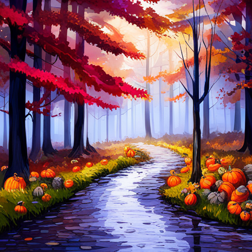 autumn, foliage, colors, golden hour, nature, landscape, impressionism, warm tones, atmospheric, tranquility, fall, season, harvest, harvest moon, misty, earthy, rustic, vibrant, cozy, nostalgic, picturesque, serenity, solitude, melancholy, fall foliage, golden sunlight, misty mornings, pumpkin patches, cozy sweaters, crisp air, changing leaves, bonfire gatherings