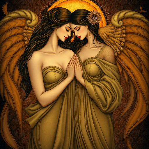 Renaissance, chiaroscuro, intimate composition, warm tones, soft textures, sensuality, emotional depth, timeless beauty, fluid lines, Caravaggio inspired, contrast lighting, evocative mood, intricate detailing, human connection, gentle touch, cultural resonance, classical influences, harmonious balance, emotional warmth