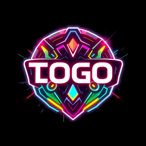 vibrant logo design, dynamic typography, abstract composition, futuristic elements, technology influence, Bauhaus movement, neon colors, minimalism, creative exploration, interactive media, high contrast, circular motifs, geometric shapes, playful aesthetics, innovation, community spirit, collaborative energy, bold outlines, tech textures, modern craftsmanship, forward-thinking, expressive design