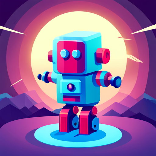 cute bot, geometric shapes, vectors, low-poly, isometric perspective, primary colors, cubic forms, minimalism, animation, 3D modeling, digital medium, playful mood