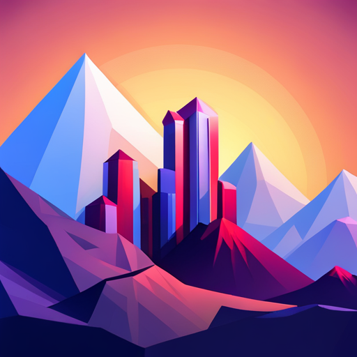 low-poly, news, AI, signal, app icon, geometric shapes, technology, digital art