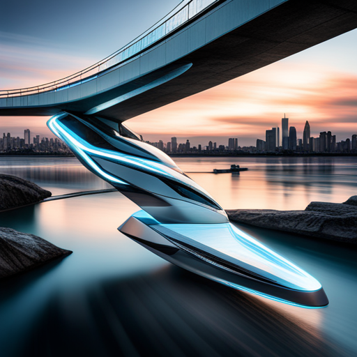 futuristic design, high-tech sci-fi, AI-controlled vehicle, carbon-fiber components, asymmetrical shapes, holographic accents, neon lighting, levitation, dynamic movement, chrome plating, jet-inspired, transparency, modularity, fast speed