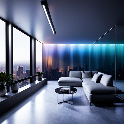 Futuristic, minimalistic, monochromatic palette, metallic textures, iridescence, expert craftsmanship, RGB color scheme, innovation, contemporary aesthetics