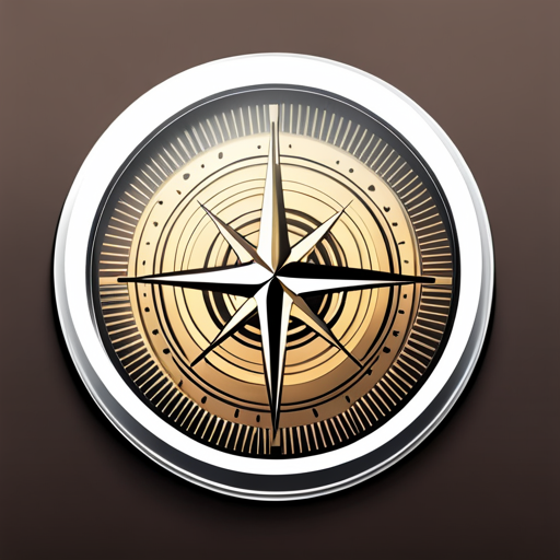 news, compass, app icon, technology, digital, modern, sleek, vibrant colors, minimalistic design