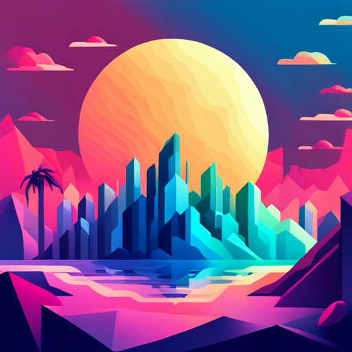 Low poly, vector, AI, signal, noise, app icon, Dribbble