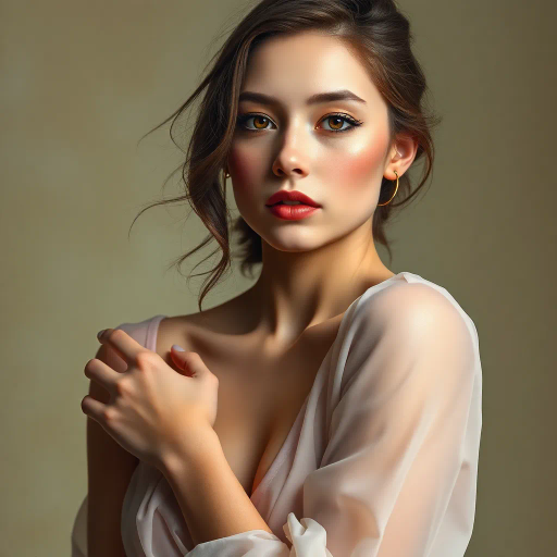 cute girl, full body, photorealistic, John Singer Sargent, vivid colors, soft lighting, intricate details, lifelike textures, modern fashion, heartfelt expression, enchanting pose, realism, delicate features, soft lines, subtle shadows, harmonious composition, contemporary influence, gentle movement, natural background, emotional depth, warm atmosphere, artist's vision, dynamic perspective, elegance, cinematic framing, expressionistic approach, vibrant palette, ethereal lighting, nuanced textures, refined pose, intimate gaze, serene mood, lush scenery, artistic interpretation, immersive environment