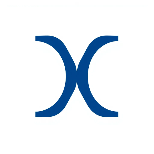 minimal M logo, perspective convergence, depth, hierarchy, solid indigo blue, geometric, modern tech design, flat vector, white background, Bauhaus influences, clean lines, symmetry, contemporary aesthetics, spatial innovation, futurism, precision, abstraction, innovative branding, structural elegance