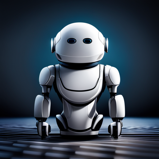 adorable, robot, mechanical, retro-futuristic, neon, bright colors, toy, geometric shapes, three-dimensional, compact, small, plastic, low-poly, cute, front-facing view, rubber, computer graphics