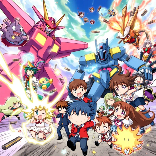 vibrant colors, dynamic movement, Japanese animation, manga, expressive characters, cel shading, fantastical worlds, action-packed scenes, emotional storytelling, whimsical art style, exaggerated features, kawaii aesthetic, magical powers, mecha, chibi characters, shonen, shojo, seinen, josei, otaku culture, cosplay, giant robots, moe, kemonomimi, school settings, supernatural creatures, epic battles, intricate character designs, unique hairstyles, comedic moments, friendship, romance, coming-of-age stories, iconic visual tropes, Studio Ghibli, Hayao Miyazaki, Shinkai Makoto, detailed backgrounds, vibrant cityscapes, emotional depth, futuristic landscapes, urban environments, cultural symbolism, transformative journeys