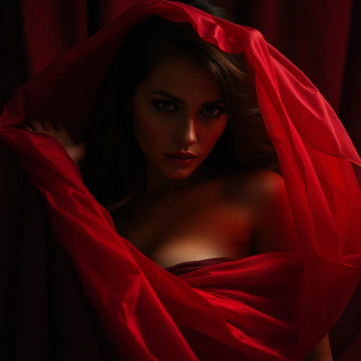 seductive allure, vibrant colors, ethereal lighting, Art Nouveau influence, dramatic curves, soft textures, sensuality, Gustav Klimt inspiration, flowing forms, luxurious detail, romantic mood, intimate ambiance, chiaroscuro, expressive movement, visual poetry, surreal elements, captivating gaze, rich fabric, elegant composition, timeless appeal, fluid lines, emotional depth